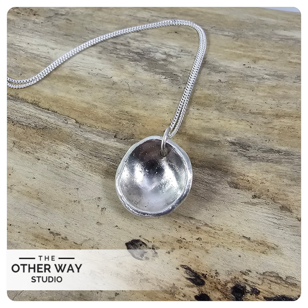 Recycled Silver Dome Pendant
