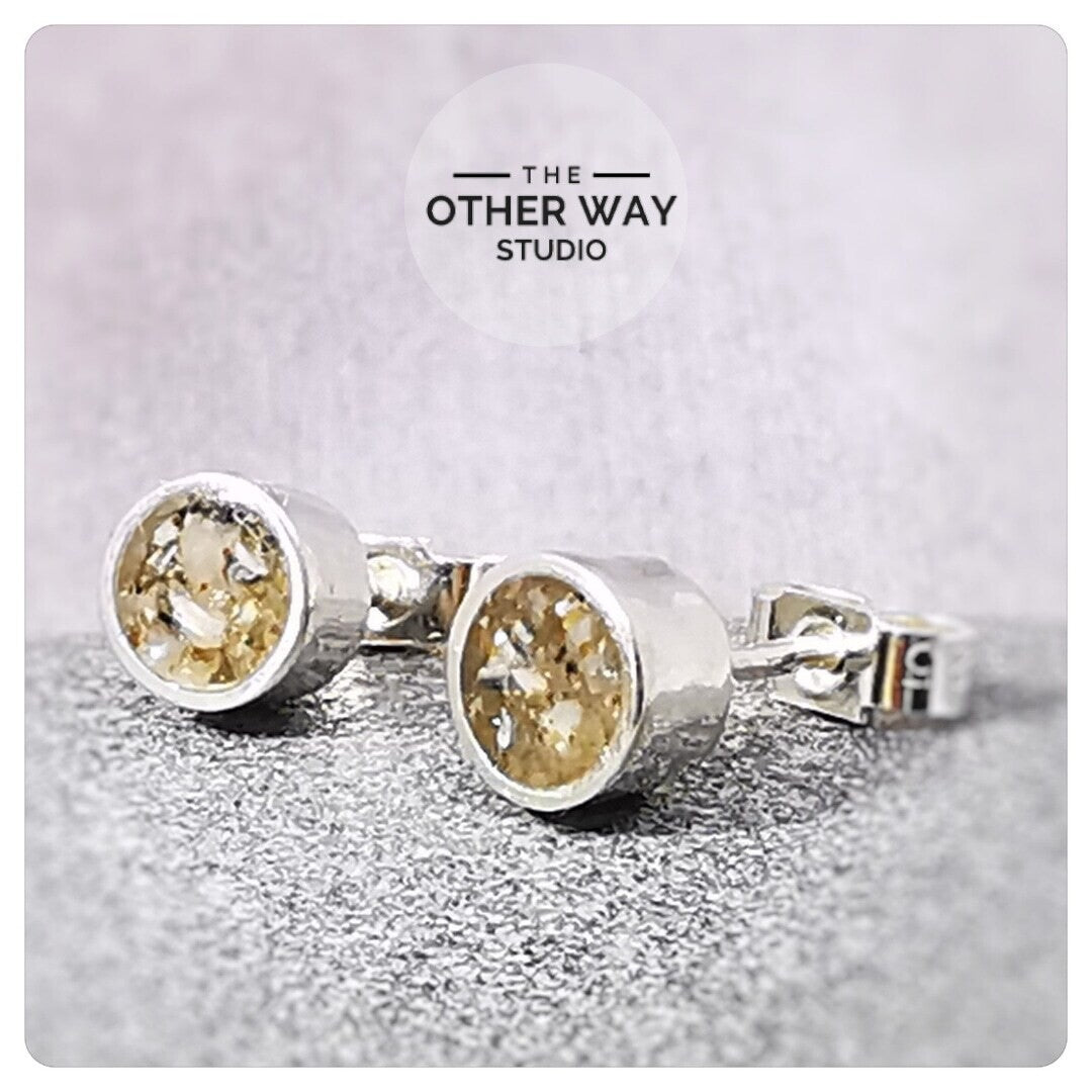 Your Favorite Gower Beaches Sand Silver Earrings